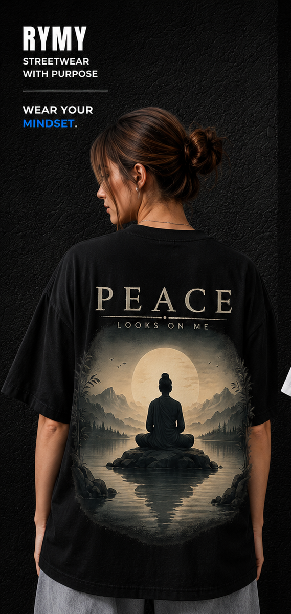Peace Looks On Me Oversized T-Shirt