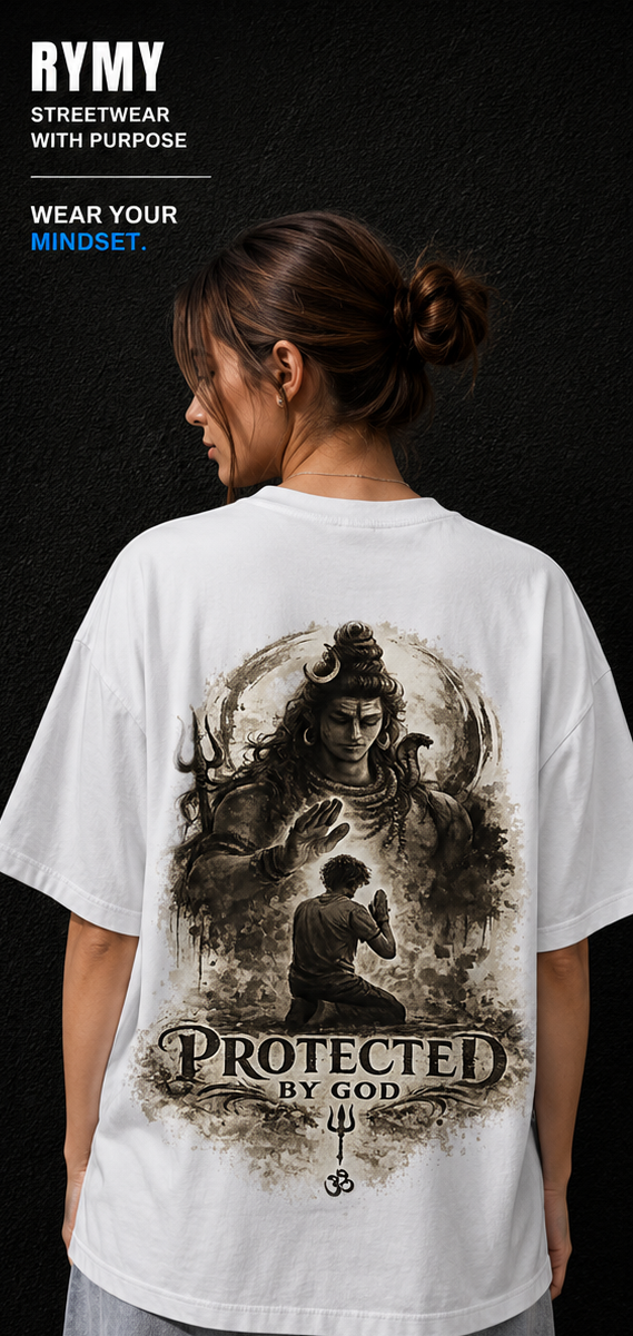 Protected by God Oversized T-Shirt