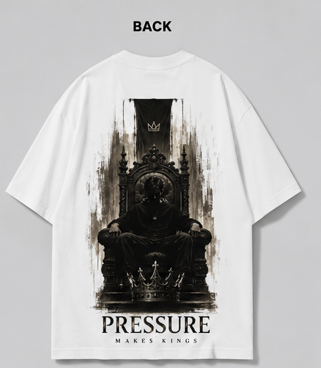 PRESSURE MAKES KINGS OVERSIZED T-SHIRT